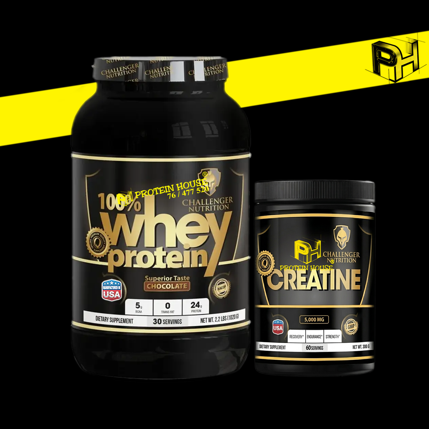 Whey Challenger 2 LB + Creatine Challenger 300 G